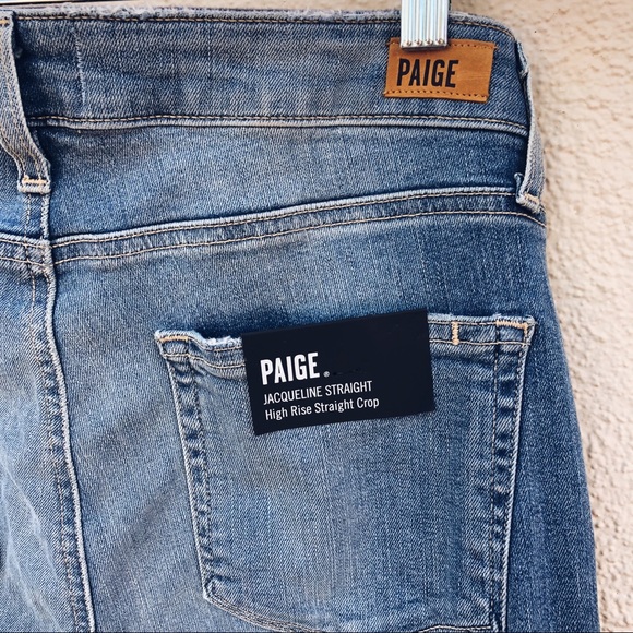 PAIGE JAQUELINE STRAIGHT 3/4 PALMER JEANS NWT - Picture 2 of 7